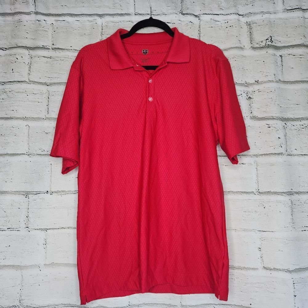 Nike Golf Mens Red Polo Shirt Nike Fit Dri Mens Size Small Textured